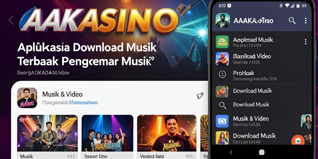 Antarmuka AAKASINO yang menarik untuk Download Musik dengan fitur pencarian yang canggih.