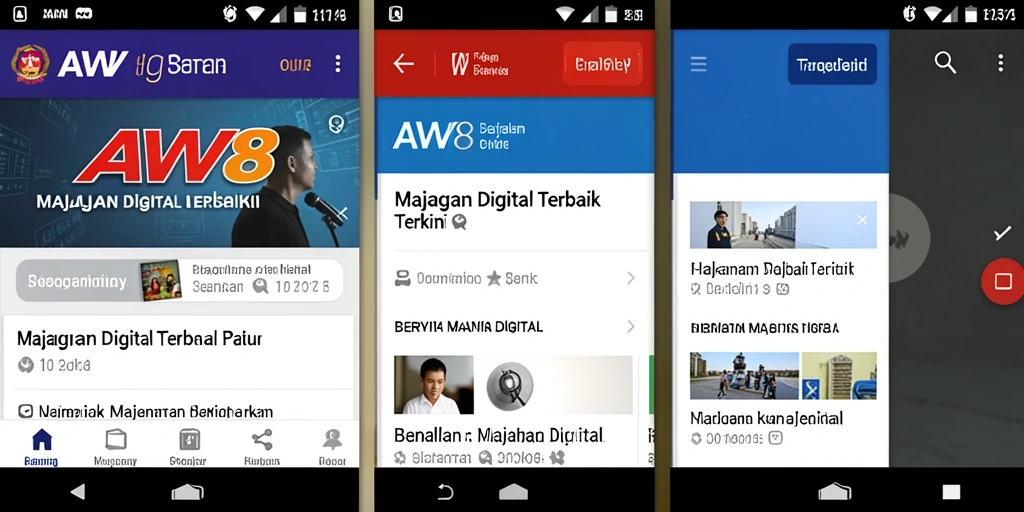 Tampilan antarmuka AW8 yang menarik dan user-friendly.