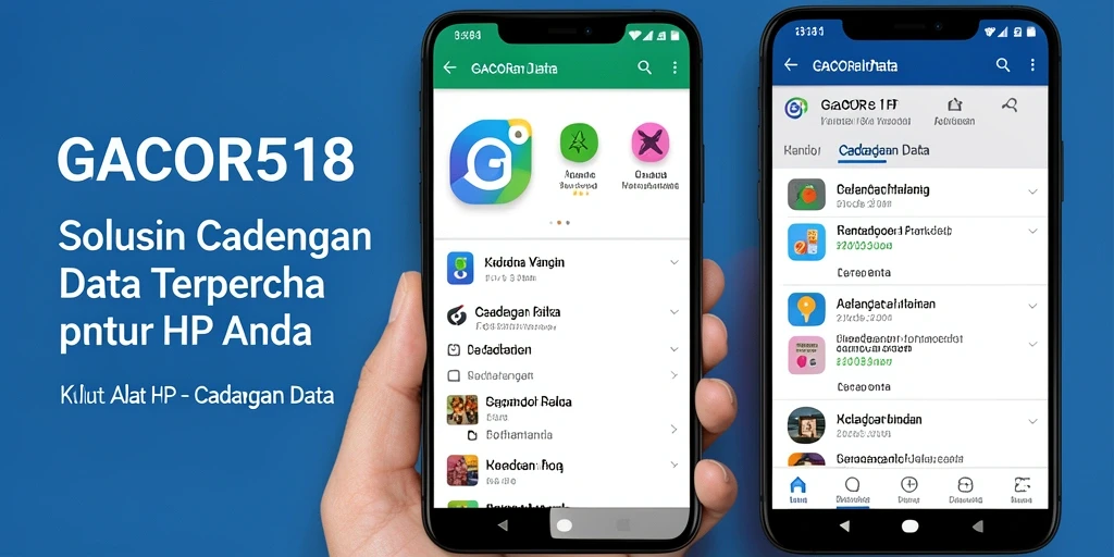 Tampilan utama GACOR518 dengan fungsi cadangan data yang sederhana.