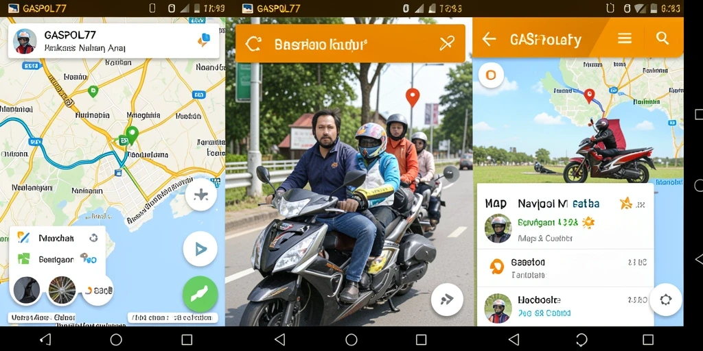 Tampilan antarmuka GASPOL77 yang menarik dan informatif untuk navigasi motor.