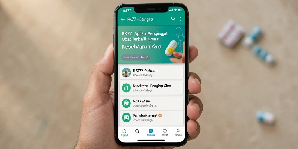 Tampilan antarmuka RK77 yang sederhana dan fungsional.