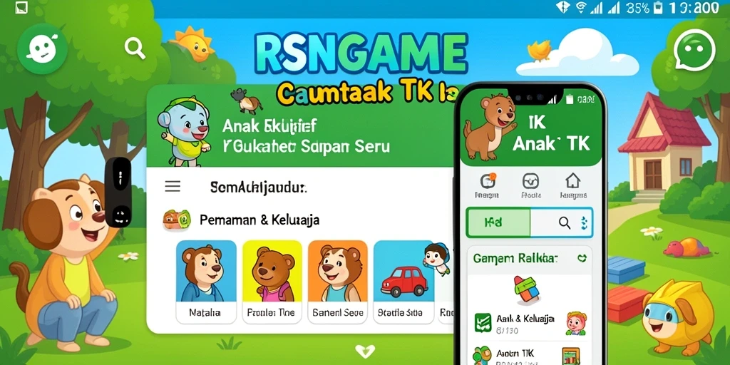 Antarmuka RSNGAME yang penuh warna dan menarik bagi anak-anak.