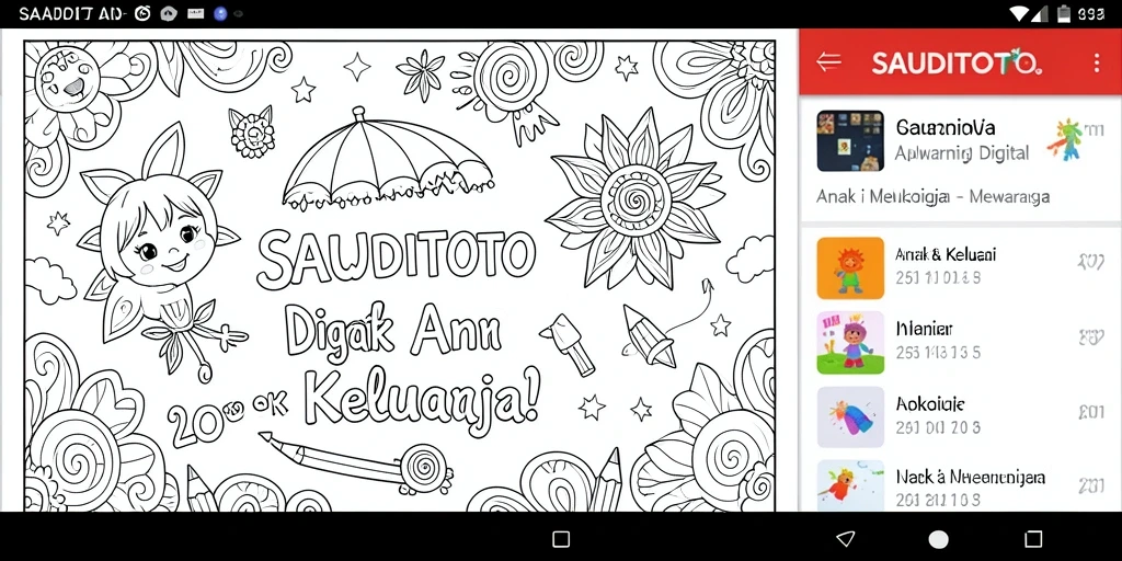 Antarmuka warna-warni dan alat mewarnai interaktif di SAUDITOTO.
